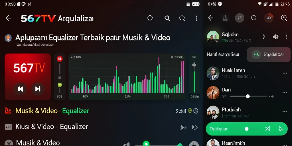 Tampilan antarmuka utama 567TV yang sederhana dan fungsional.