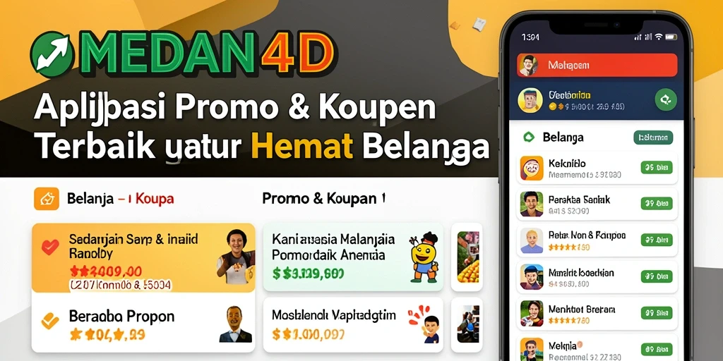 Tampilan antarmuka MEDAN4D menampilkan berbagai penawaran promo dan kupon.