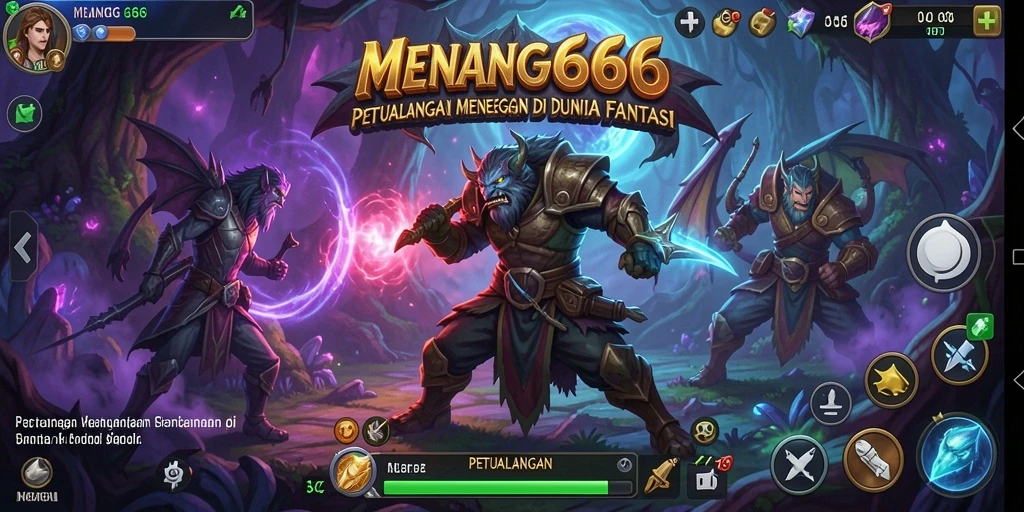 Tampilan dinamis dari petualangan seru di MENANG666.