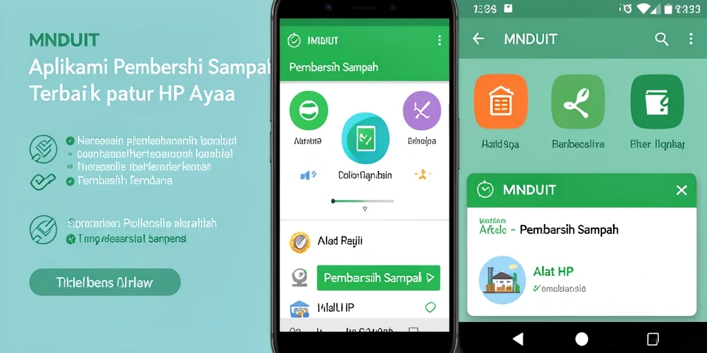 Antarmuka MNDUIT menampilkan fitur pembersih sampah yang efisien dan intuitif.