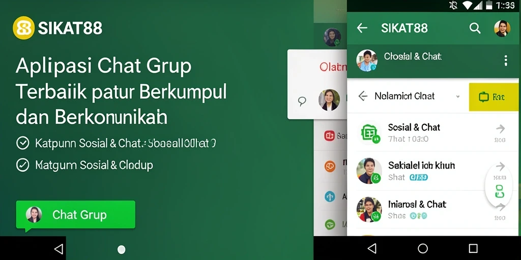 Antarmuka menarik dan fitur lengkap dari SIKAT88 untuk Chat Grup.