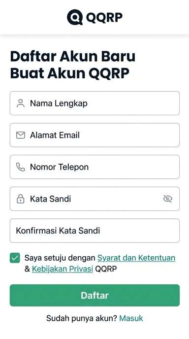 Panduan Registrasi Akun qqrp untuk Pengguna Android